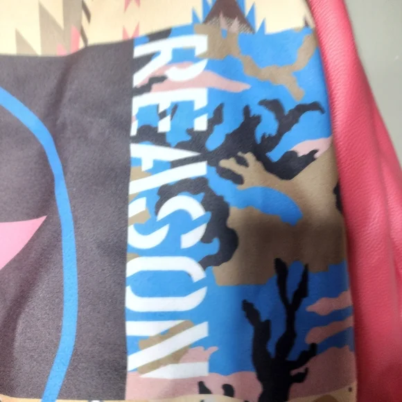 Reason Legend Varsity Jacket medium unisex. Aztec print, skull and cross bones - Picture 5 of 11